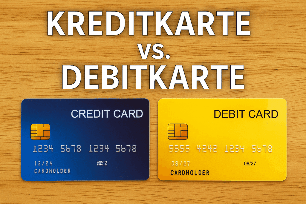 Kreditkart oder Debitkarte