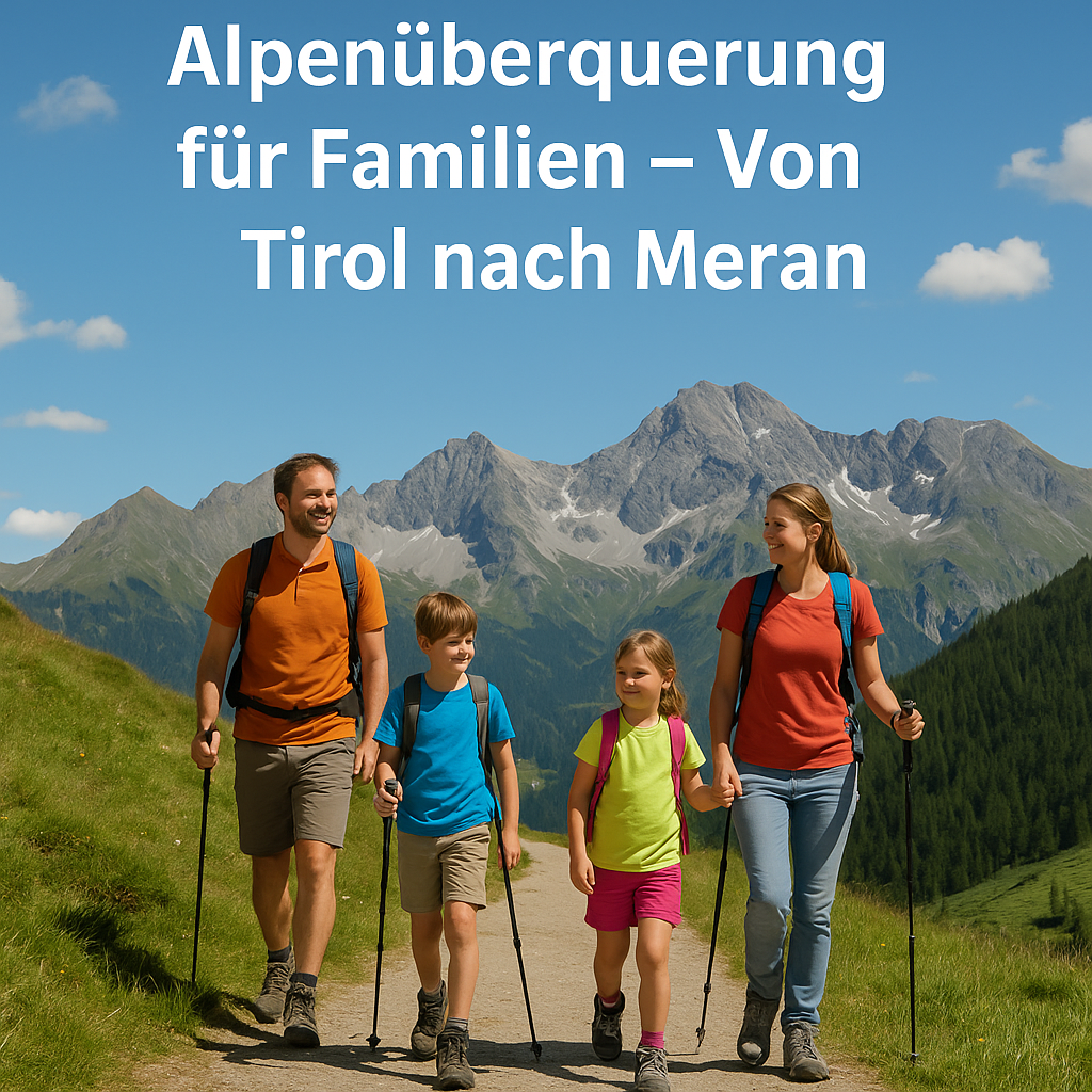 Alpenüberquerung für Familien, von Tirol nach Meran
